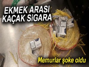 Havalimanında ekmek arasında kaçak sigara şoku