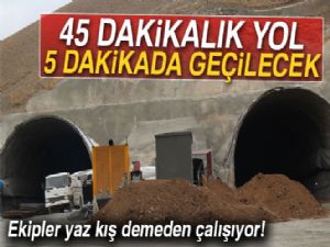 Güzeldere Tüneli'nde kış mesaisi