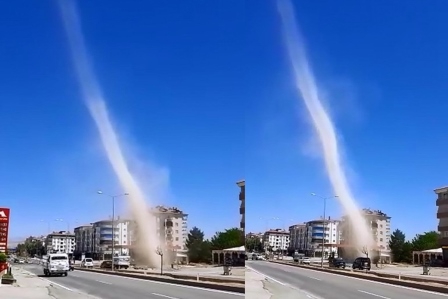 Elazığ'da dev hortum görüntülendi