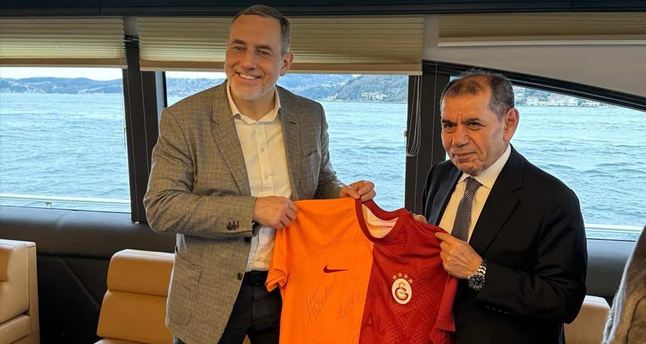 Galatasaray Başkanı Dursun Özbek, Martin Jahn ile bir araya geldi