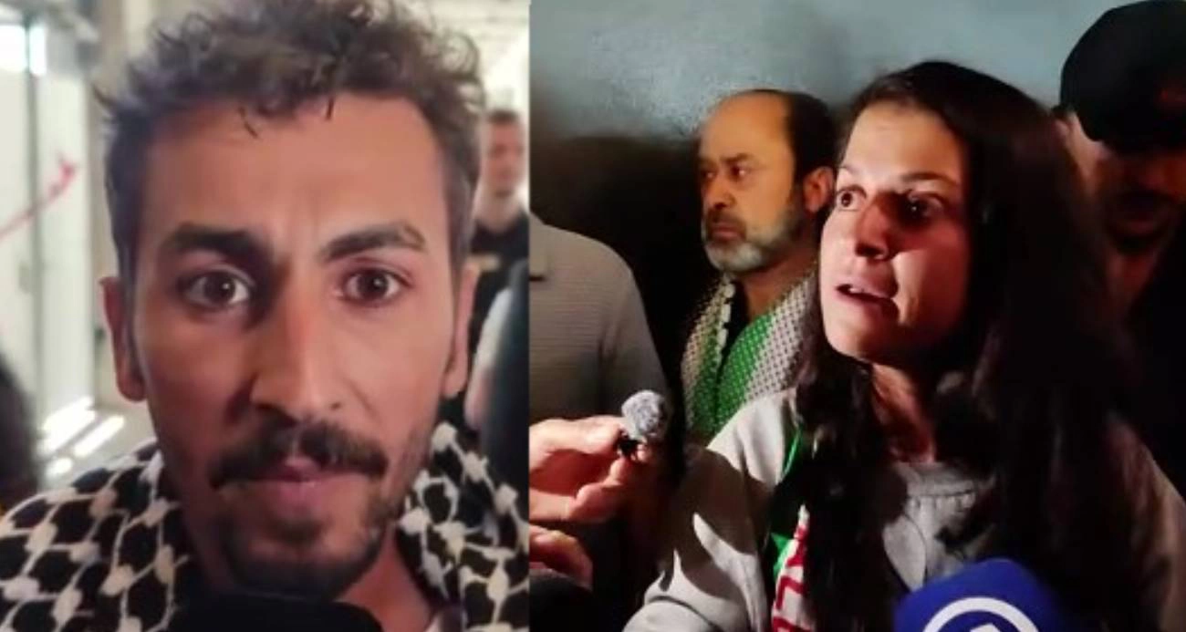 Madleen Gemisi'nde alıkonulan Şuayb Ordu ve Yasemin Acar Berlin'e geldi