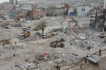 Malatya'daki yıkım havadan görüntülendi