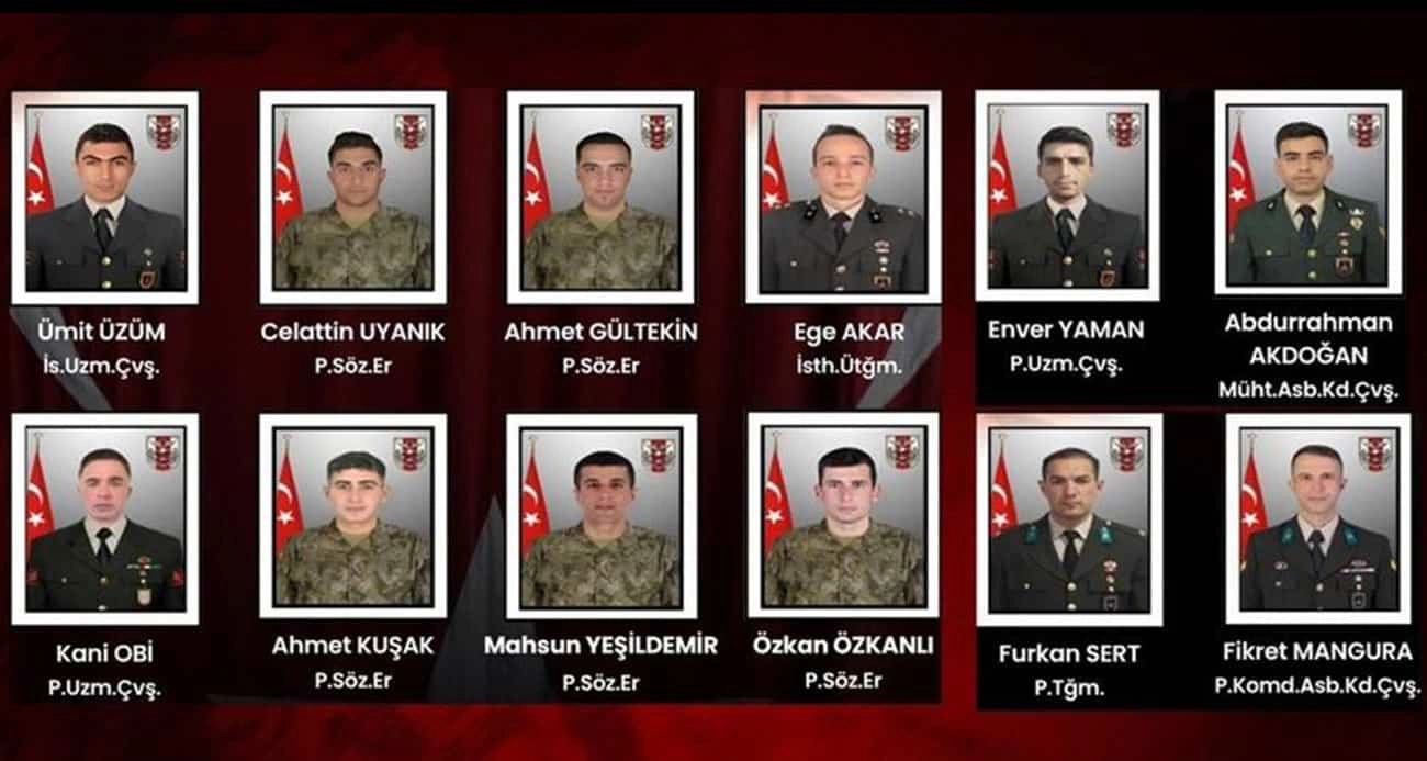 MSB'den 12 askerimizin şehit olduğu olayla ilgili iddialara yanıt