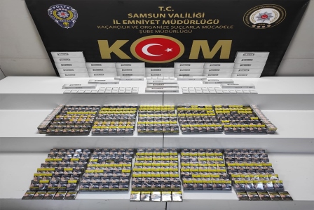 Samsun'da 1128 paket kaçak sigara ele geçirildi