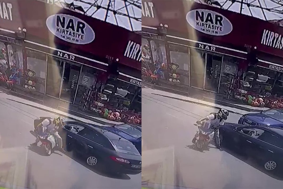 Sarıyer'de önünden geçen motosikletliye vurup yoluna devam etti
