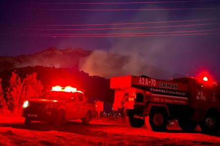 Tunceli'deki yangına müdahale sürüyor