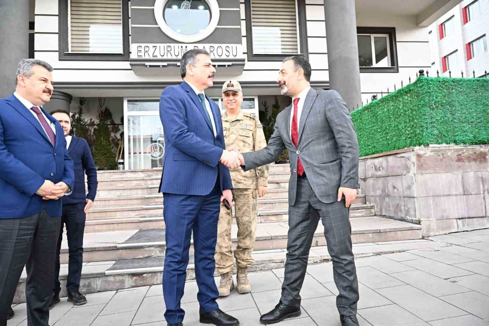 Vali Çiftçi Erzurum Barosu’na iade-i ziyaret